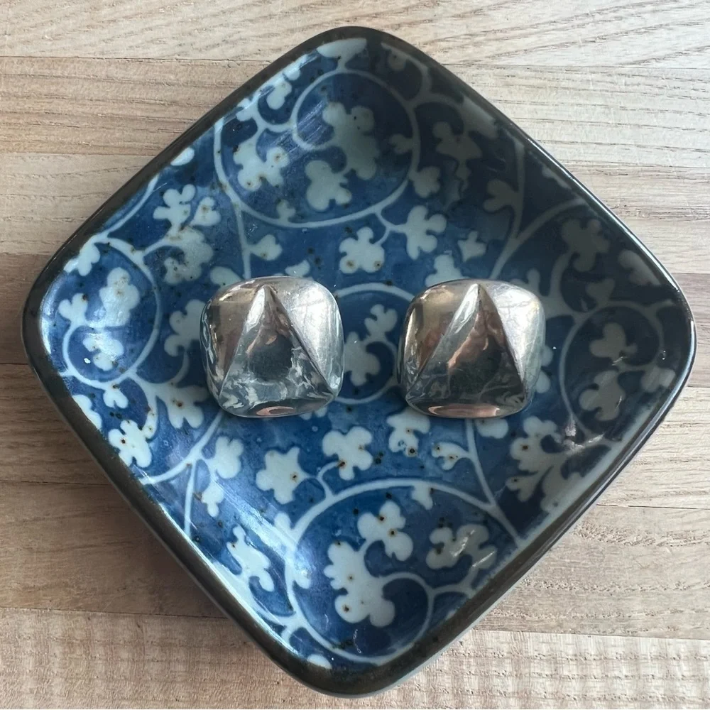 Vintage ND signed Sterling silver earrings on posts